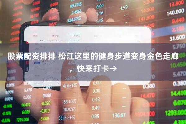 股票配资排排 松江这里的健身步道变身金色走廊，快来打卡→